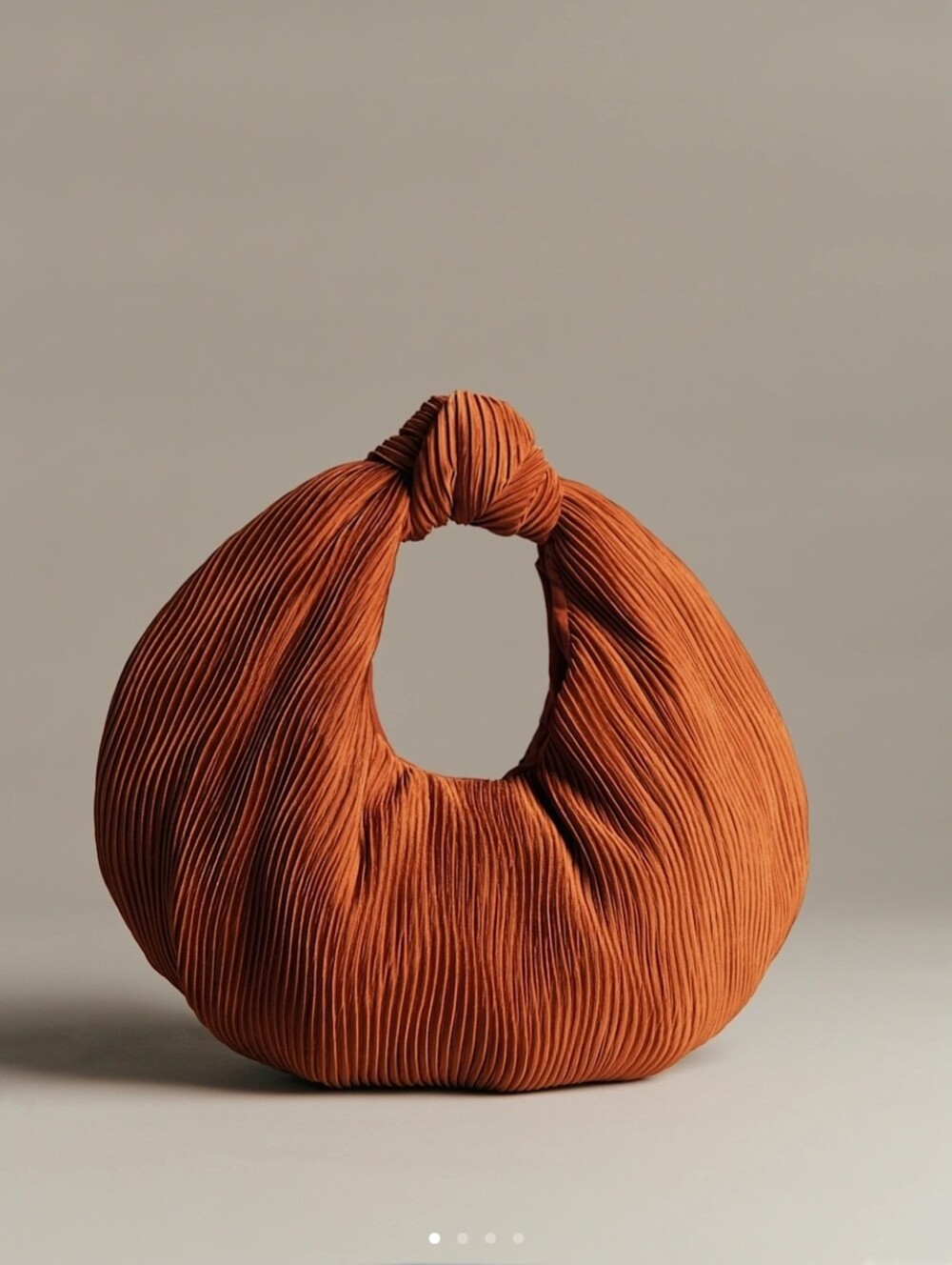 Sezane Round Pleated Satin Bag NWT